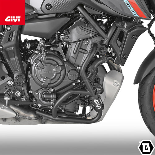 GIVI TN2148B エンジンガード クラッシュバー ブラック／YAMAHA トレーサー 700 / YAMAHA トレーサー 700 GT専用