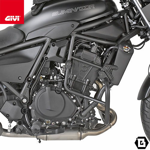 GIVI TN4134 エンジンガード クラッシュバー ブラック スチール製｜KAWASAKI エリミネーター 500 / エリミネーター 400 対応
