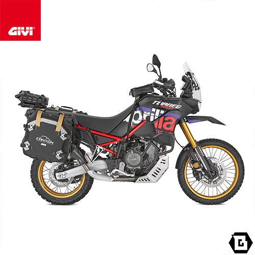 GIVI TN6712 エンジンガード クラッシュバー ブラック スチール製｜APRILIA トゥアレグ 660 ラリー 対応