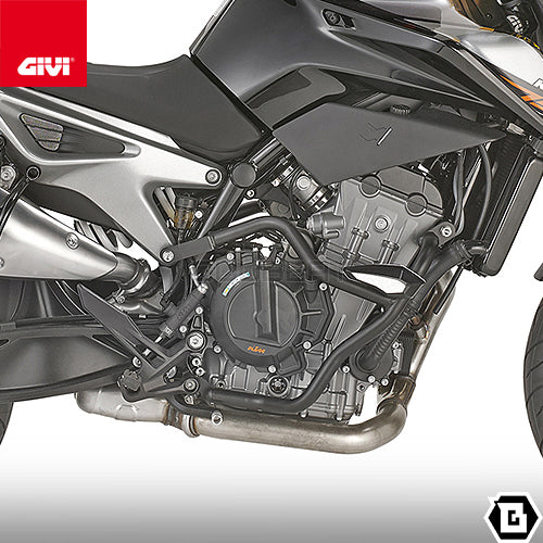 GIVI TN7708 エンジンガード クラッシュバー ブラック／KTM 890 デューク R / KTM 790 デューク専用