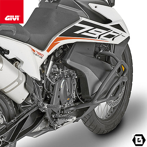 GIVI TN7710 エンジンガード クラッシュバー ブラック／HUSQVARNA ノーデン 901 / KTM 790 アドベンチャー R / KTM 790 アドベンチャー / KTM 890 アドベンチャー専用