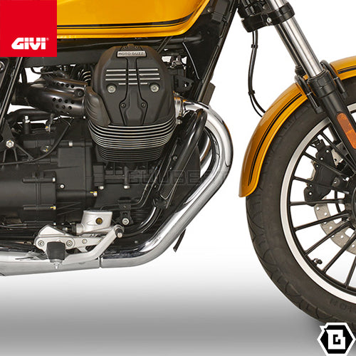 GIVI TN8202 エンジンガード クラッシュバー ブラック／MOTO GUZZI V9 ボバー / MOTO GUZZI V9 ローマー専用