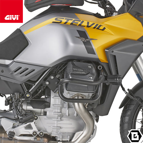 GIVI TN8208 エンジンガード クラッシュバー ブラック／MOTO GUZZI ステルヴィオ 1000専用