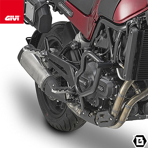 GIVI TN8704 エンジンガード クラッシュバー ブラック／BENELLI レオンチーノ 500 / BENELLI レオンチーノ 500 トレール専用