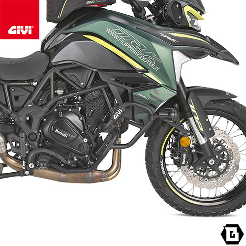 GIVI TN8717 エンジンガード クラッシュバー ブラック／BENELLI TRK 702 / BENELLI TRK 702 X専用