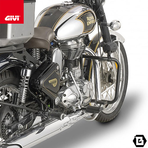 GIVI TN9052 エンジンガード クラッシュバー ブラック／ROYAL ENFIELD クラシック 500専用