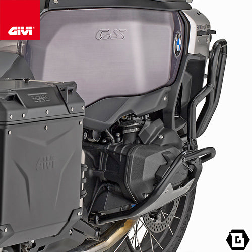 GIVI TNH5146 スチール製エンジンガード 上部ラジエター保護用 25mmパイプ仕様 ブラック｜BMW R 1300 GS ADVENTURE 対応
