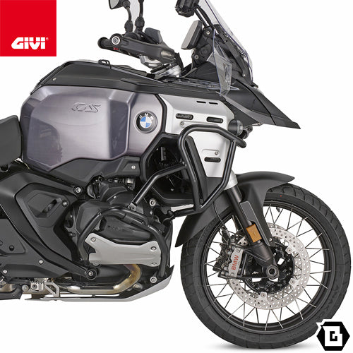 GIVI TNH5146 スチール製エンジンガード 上部ラジエター保護用 25mmパイプ仕様 ブラック｜BMW R 1300 GS ADVENTURE 対応