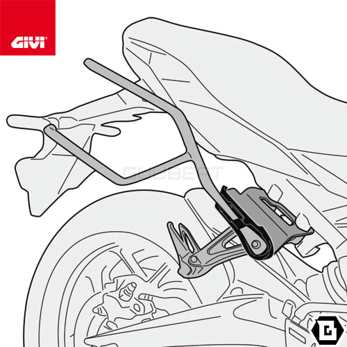 GIVI TR1185 サイドバッグサポート クイックリリース機能付き REMOVE-X (リムーブエックス)／HONDA CB 650 R専用