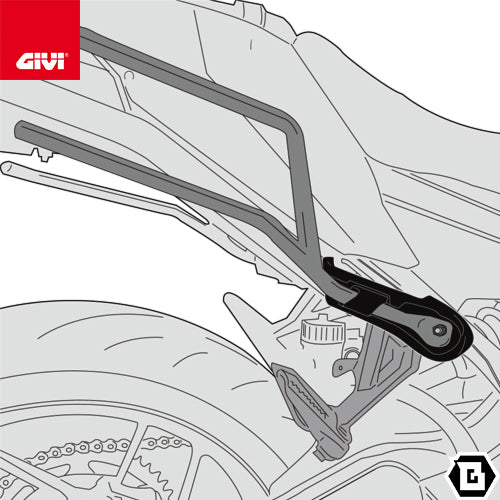 GIVI TR2171 サイドバッグサポート クイックリリース機能付き REMOVE-X (リムーブエックス)／YAMAHA トレーサー 9専用