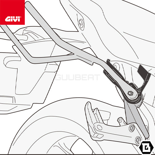 GIVI TR4118 サイドバッグサポート クイックリリース機能付き REMOVE-X (リムーブエックス)／KAWASAKI Z 900専用