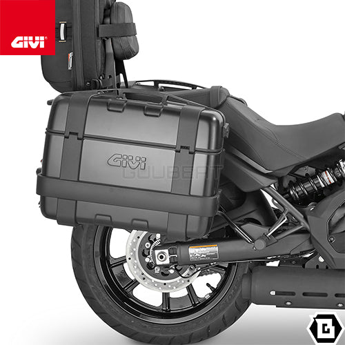 GIVI TRK33BPACK2 TREKKER トップ・サイドケース兼用 2ケース ブラックアルミカバータイプ MONOKEYタイプ 33L容量