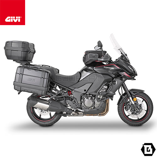 GIVI TRK33BPACK2 TREKKER トップ・サイドケース兼用 2ケース ブラックアルミカバータイプ MONOKEYタイプ 33L容量 ブラック