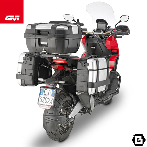 GIVI TRK33PACK2 TREKKER トップ・サイドケース兼用 2ケース アルミカバータイプ MONOKEYタイプ 33L容量 ブラック / シルバー