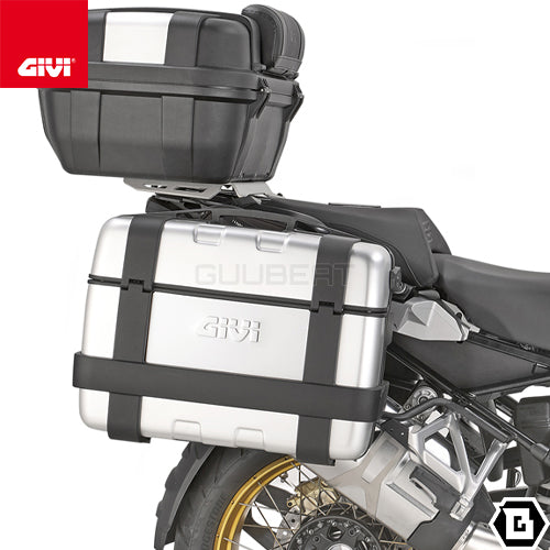 GIVI TRK33PACK2 TREKKER トップ・サイドケース兼用 2ケース アルミカバータイプ MONOKEYタイプ 33L容量 ブラック / シルバー