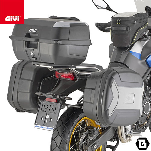 GIVI TRK35BNPACK2 TREKKER トップ・サイドケース兼用 2ケース アルミカバータイプ MONOKEYタイプ 35L容量 ブラック / グレー