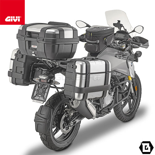 GIVI TRK46N TREKKER トップ・サイドケース兼用 アルミカバータイプ MONOKEYタイプ 46L容量 ブラック / シルバー