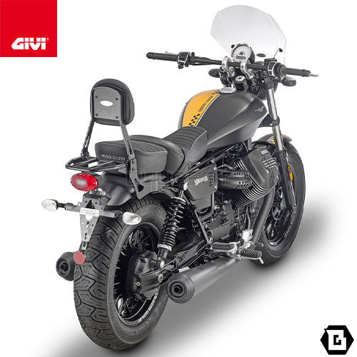 GIVI TS8202B バックレスト キャリア付き ブラック／MOTO GUZZI V9 ボバー / MOTO GUZZI V9 ローマー専用