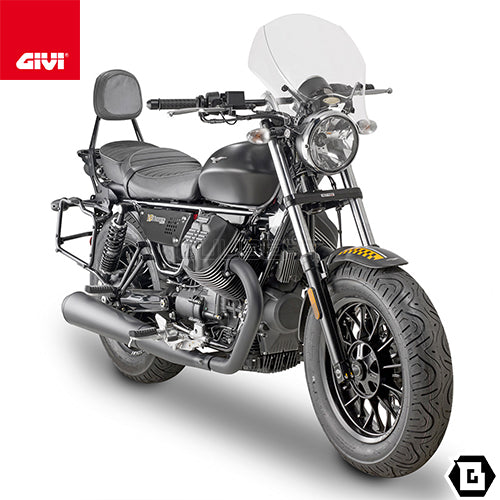 GIVI TS8202B バックレスト キャリア付き ブラック／MOTO GUZZI V9 ボバー / MOTO GUZZI V9 ローマー専用