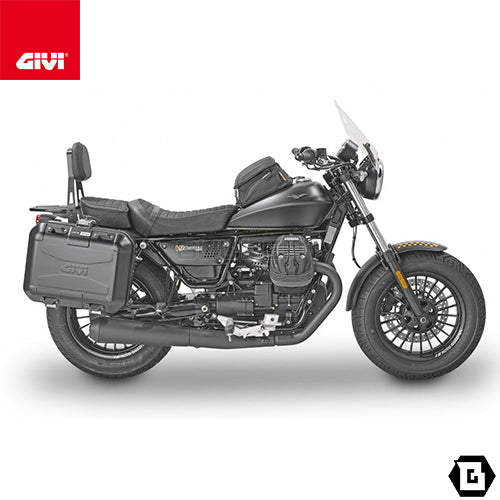 GIVI TS8202B バックレスト キャリア付き ブラック／MOTO GUZZI V9 ボバー / MOTO GUZZI V9 ローマー専用