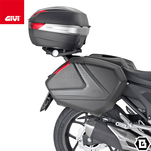 GIVI V37NN MONOKEY SIDE サイドケース レッドレンズ 左右セット 片側37L容量 ブラック