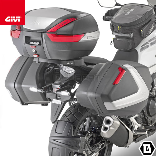 GIVI V37N MONOKEY SIDE サイドケース レッドレンズ 左右セット 片側37L容量 ブラック / シルバー