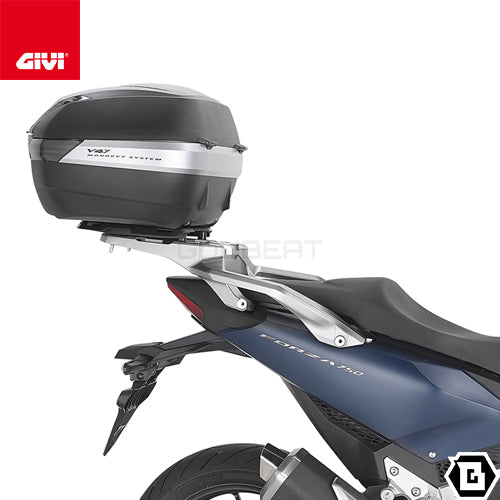 GIVI V47NNT トップケース MONOKEYタイプ 47L容量 シルバーサイドパネル / クリアレンズ ブラック / シルバー