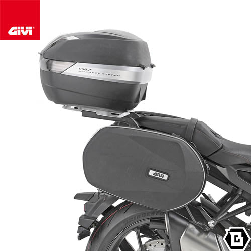 GIVI V47NT トップケース MONOKEYタイプ 47L容量 アルミパネル / クリアレンズ ブラック / シルバー