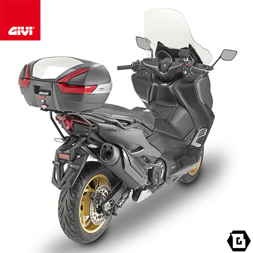 GIVI V47N トップケース MONOKEYタイプ 47L容量 アルミパネル / レッドレンズ ブラック / シルバー