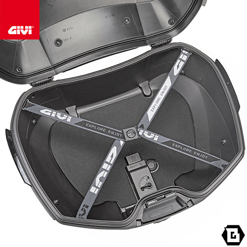 GIVI V49N AIRトップケース MONOKEYタイプ 49L容量 ブラックサイドパネル / スモークレンズ ブラック / シルバー
