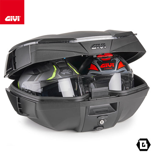 GIVI V49N AIRトップケース MONOKEYタイプ 49L容量 ブラックサイドパネル / スモークレンズ ブラック / シルバー