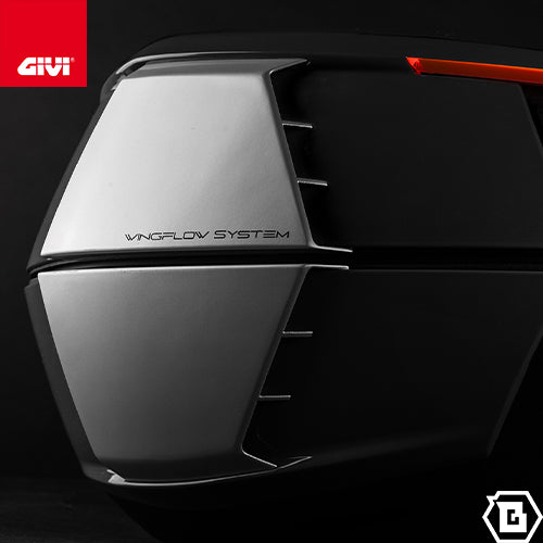 GIVI V49N AIRトップケース MONOKEYタイプ 49L容量 ブラックサイドパネル / スモークレンズ ブラック / シルバー