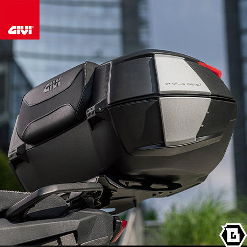 GIVI V49N AIRトップケース MONOKEYタイプ 49L容量 ブラックサイドパネル / スモークレンズ ブラック / シルバー