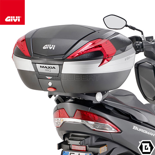 GIVI V56NN MAXIA 4 トップケース MONOKEYタイプ 56L容量 ブラックパネル / レッドレンズ ブラック / シルバー