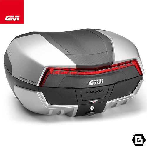 GIVI V58N2 MAXIA 5 トップケース MONOKEYタイプ 58L容量｜シルバーパネル／レッドレンズ仕様