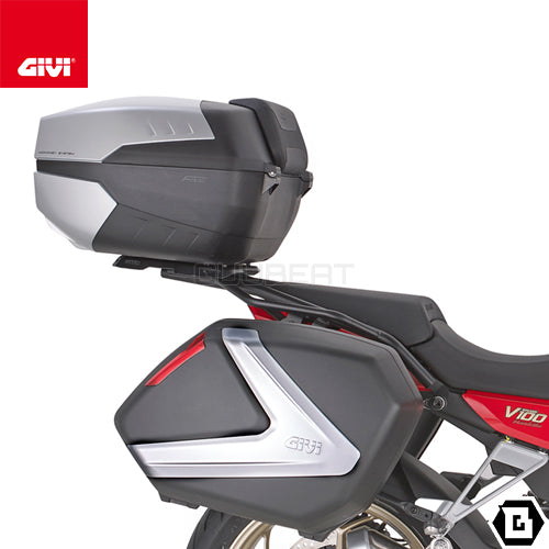 GIVI V58N2 MAXIA 5 トップケース MONOKEYタイプ 58L容量｜シルバーパネル／レッドレンズ仕様