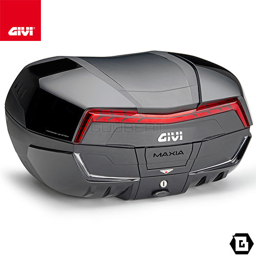 GIVI V58NNB2 MAXIA 5 トップケース MONOKEYタイプ 58L容量｜ブラックパネル／レッドレンズ仕様