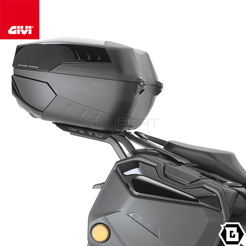 GIVI V58NNB2 MAXIA 5 トップケース MONOKEYタイプ 58L容量｜ブラックパネル／レッドレンズ仕様