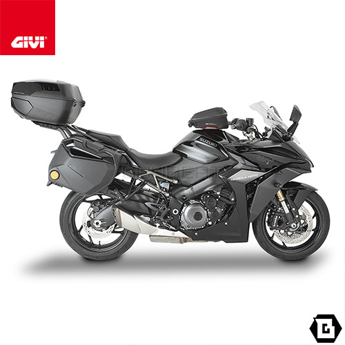 GIVI V58NNB2 MAXIA 5 トップケース MONOKEYタイプ 58L容量｜ブラックパネル／レッドレンズ仕様