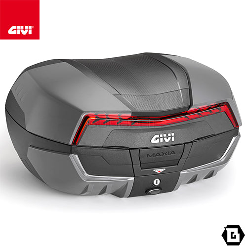 GIVI V58NNG2 MAXIA 5 トップケース MONOKEYタイプ 58L容量｜グラファイトパネル／レッドレンズ仕様