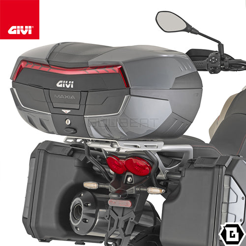 GIVI V58NNG2 MAXIA 5 トップケース MONOKEYタイプ 58L容量｜グラファイトパネル／レッドレンズ仕様