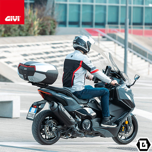 GIVI V58NNG MAXIA 5 トップケース MONOKEYタイプ 58L容量 グラファイトパネル / レッドレンズ ブラック / グレー