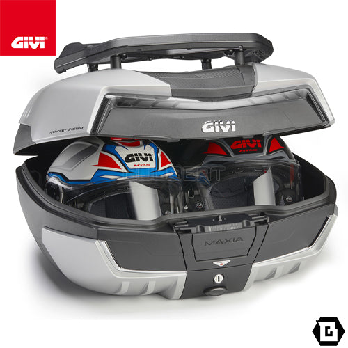 GIVI V58NT MAXIA 5 トップケース MONOKEYタイプ 58L容量 シルバーパネル / クリアレンズ ブラック / シルバー