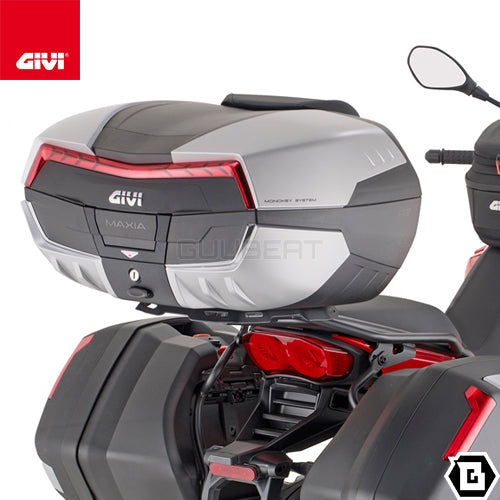 GIVI V58N MAXIA 5 トップケース MONOKEYタイプ 58L容量 シルバーパネル / レッドレンズ ブラック / シルバー