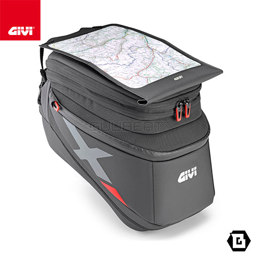 GIVI XL04 タンクバッグ タンクロック ( TANKLOCK )  15L - 20L容量可変 X-lineシリーズ ブラック／KTM 1290 スーパーアドベンチャー S / KTM 1290 スーパーアドベンチャー R / BMW R 1200 GS / BMW R 1200 GS ADVENTURE他専用