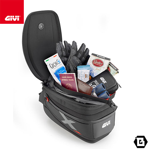 GIVI XL06B タンクバッグ TANKLOCK対応 15〜20L可変 X-Lineシリーズ｜防水仕様 反射素材採用 レインカバー付