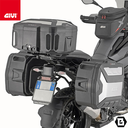 GIVI XP01AAA XSPACE 拡張式トップケース/サイドケース兼用 27L-36L ブラック アルミカバー仕様 MONOKEYケース