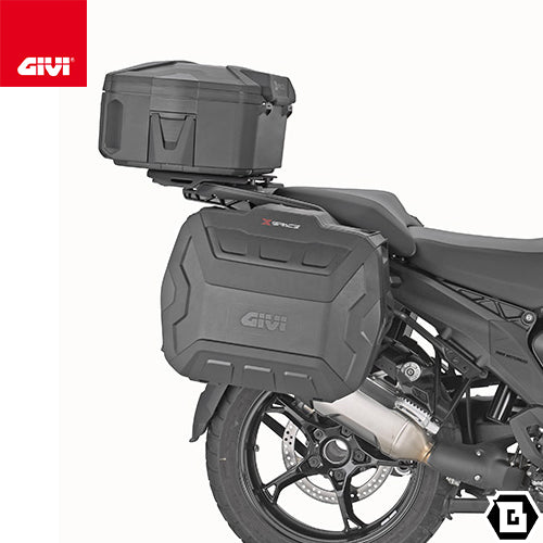 GIVI XP01PBA XSPACE 拡張式トップケース/サイドケース兼用 27L-36L ブラック ブラッシュドアルミ調 MONOKEYケース