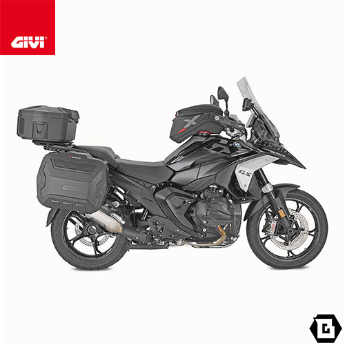 GIVI XP01PBA XSPACE 拡張式トップケース/サイドケース兼用 27L-36L ブラック ブラッシュドアルミ調 MONOKEYケース
