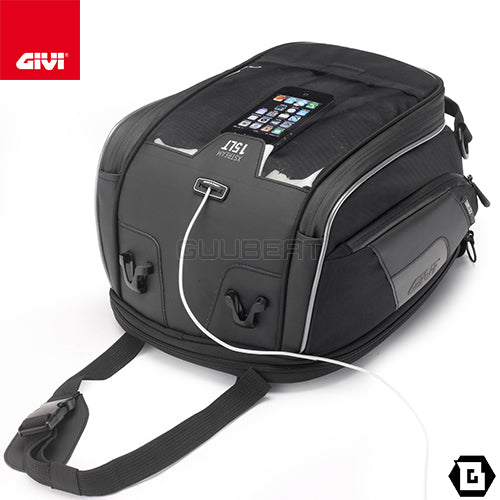 GIVI XS307Y タンクバッグ TANKLOCK対応 15L可変 XSTREAMシリーズ｜防水仕様 レインカバー付